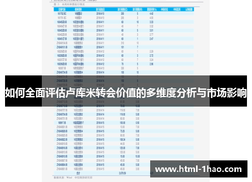 如何全面评估卢库米转会价值的多维度分析与市场影响 如何全面评估卢库米转会价值的多维度分析与市场影响
